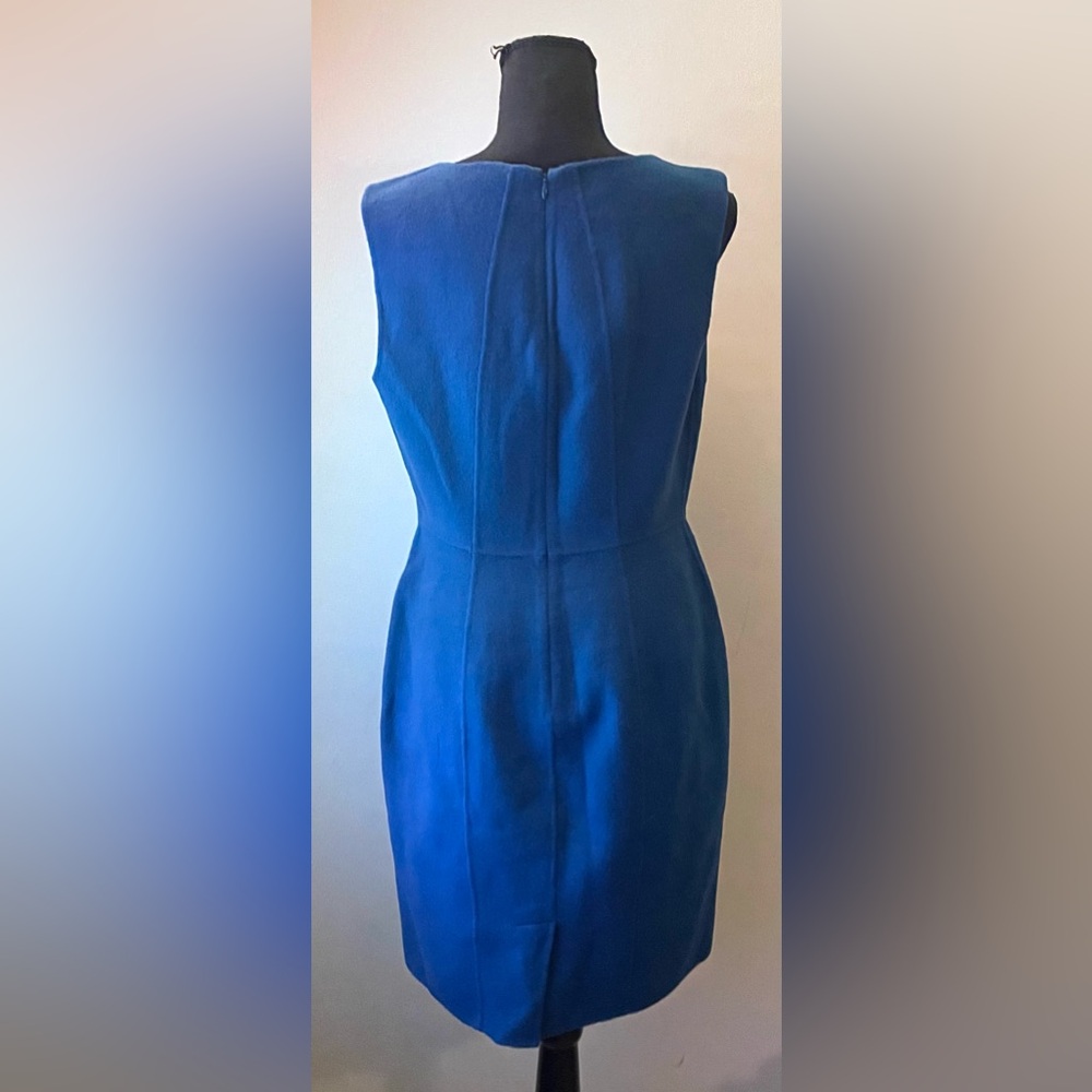 Talbots-‎ Wool Classic Blue Midi Dress Size 10P - Picture 4 of 8
